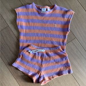 Zara Purple and Orange Striped Knit Set